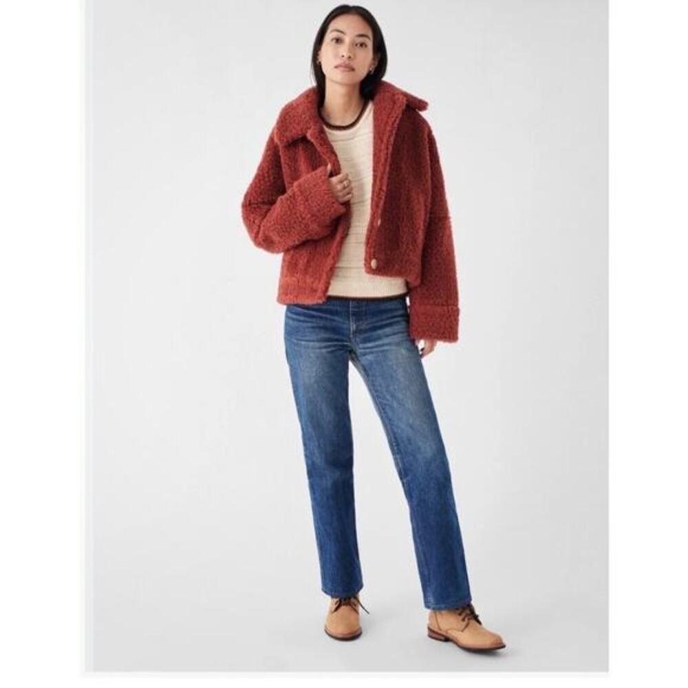 Faherty Timber Ridge Fleece Jacket in Color Henna (rust red/brown) Size L